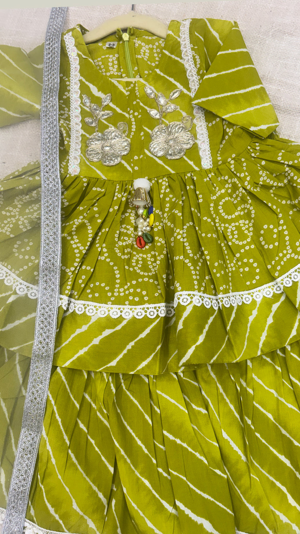 Bandhej Utsav Girls Sharara set