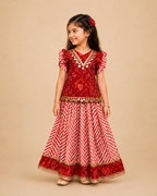 Bandhej Leheriya Lehenga Set