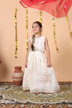 Ivory Check lehenga Set