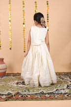 Ivory Check lehenga Set