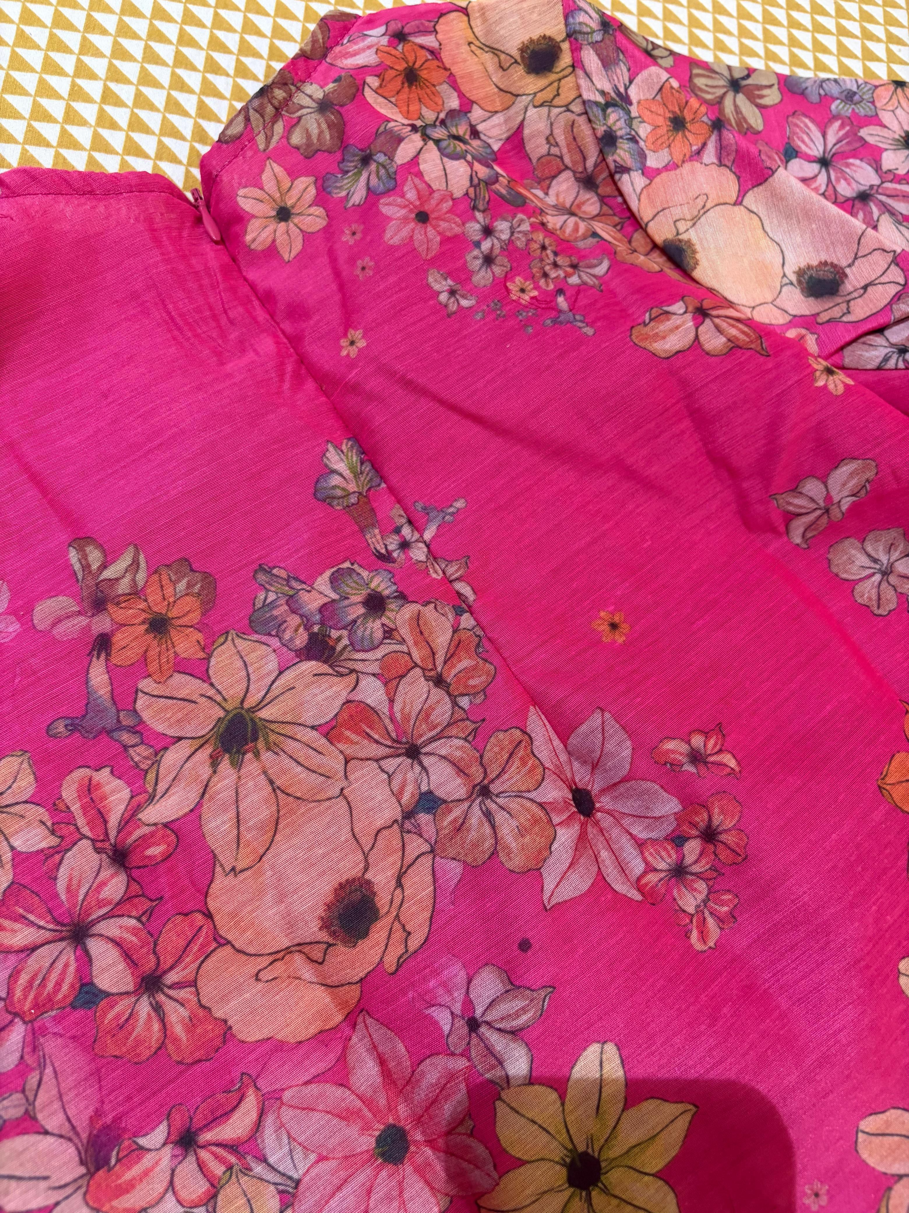 Floral Print Chanderi Palazzo Set