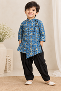 Ikat Blue Kurta Set
