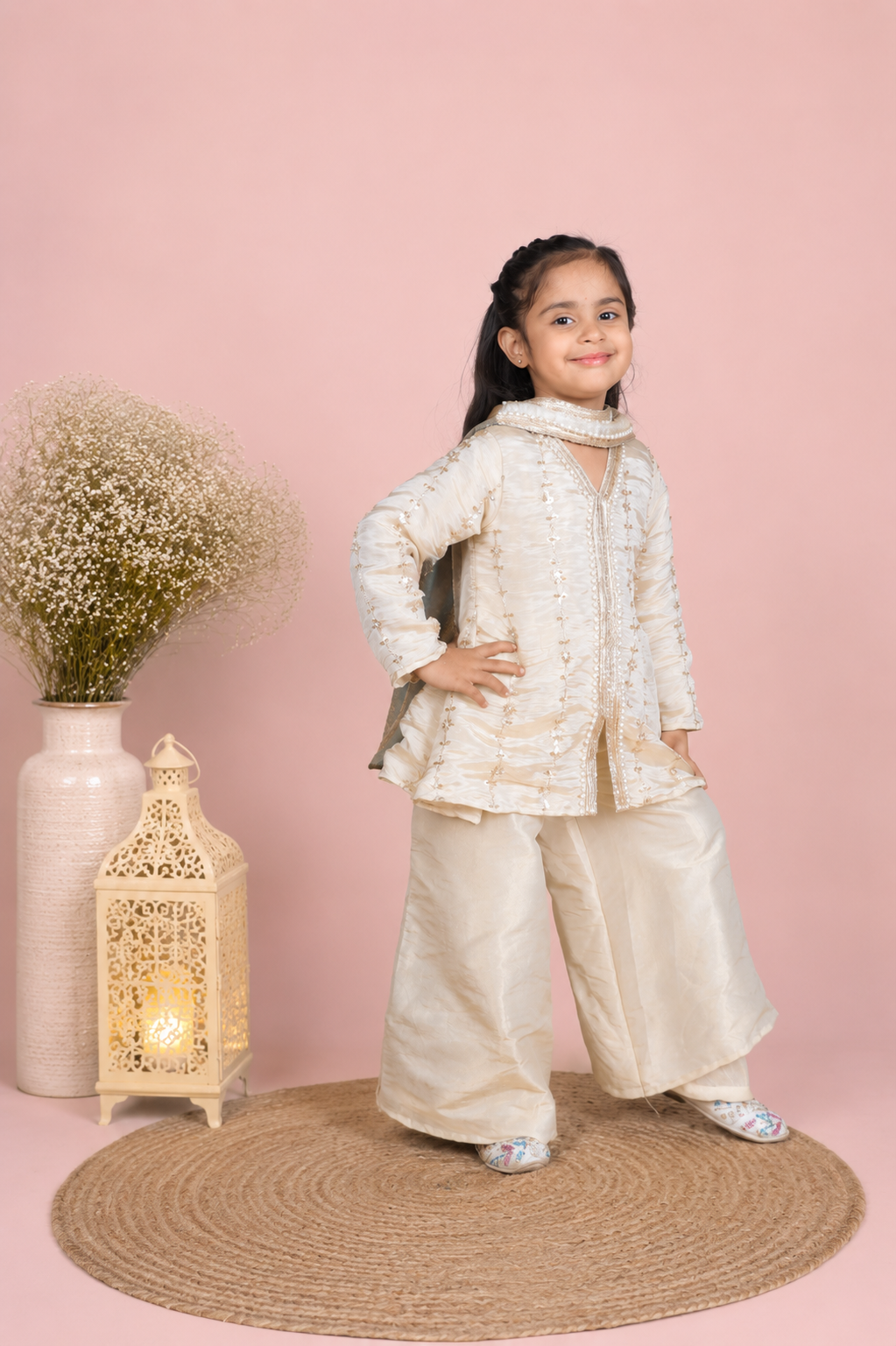 NOORE-E-IVORY PLAZO SET