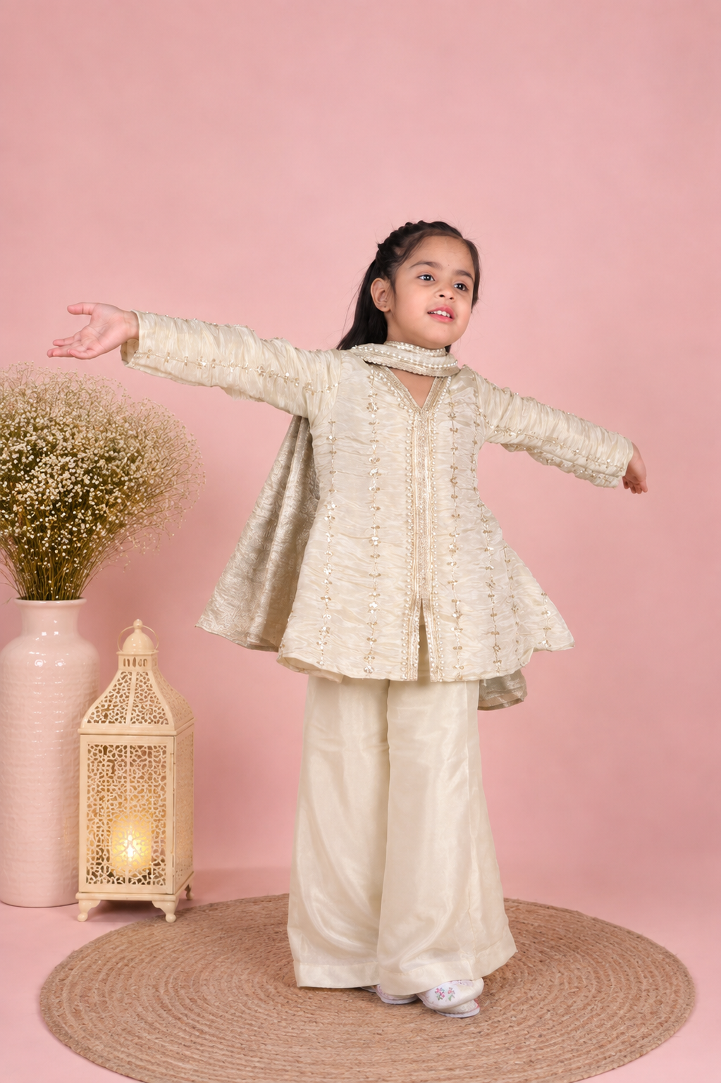 NOORE-E-IVORY PLAZO SET