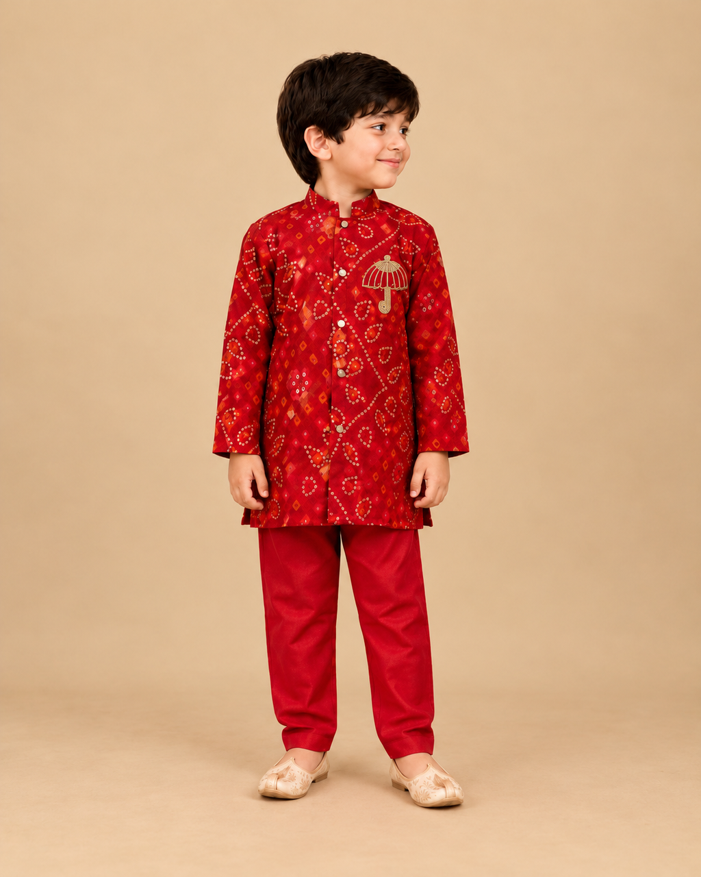 Bandhej Kurta Pyjama Set