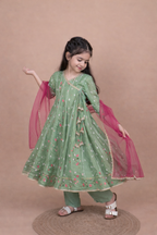 Avocado Green Angrakha Set