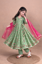 Avocado Green Angrakha Set