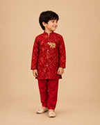 Bandhej Kurta Pyjama Set
