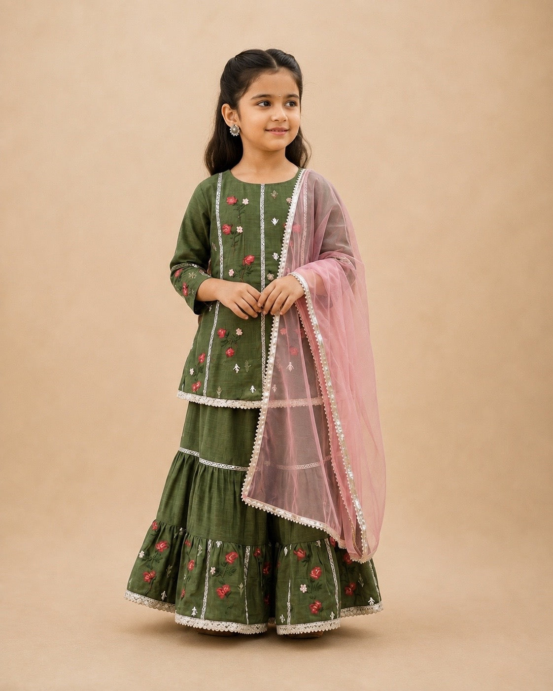 Floral Green Sharara sSet