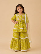 Bandhej Utsav Girls Sharara set