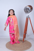 Floral Print Chanderi Palazzo Set