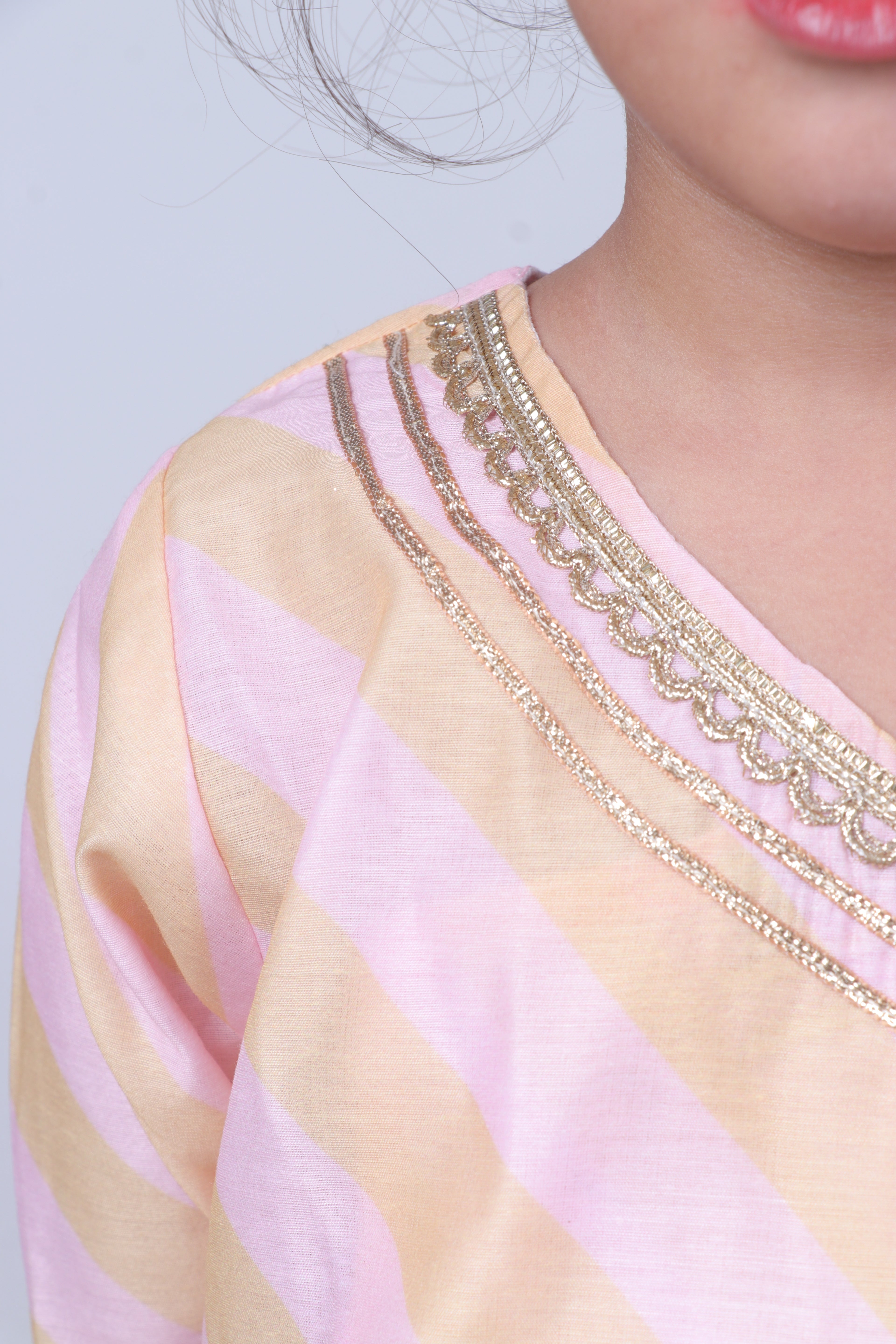 PASTEL DESIGNER BORDER SHARARA SET