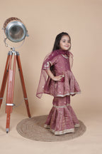Wine Pink Designer Sharara Set