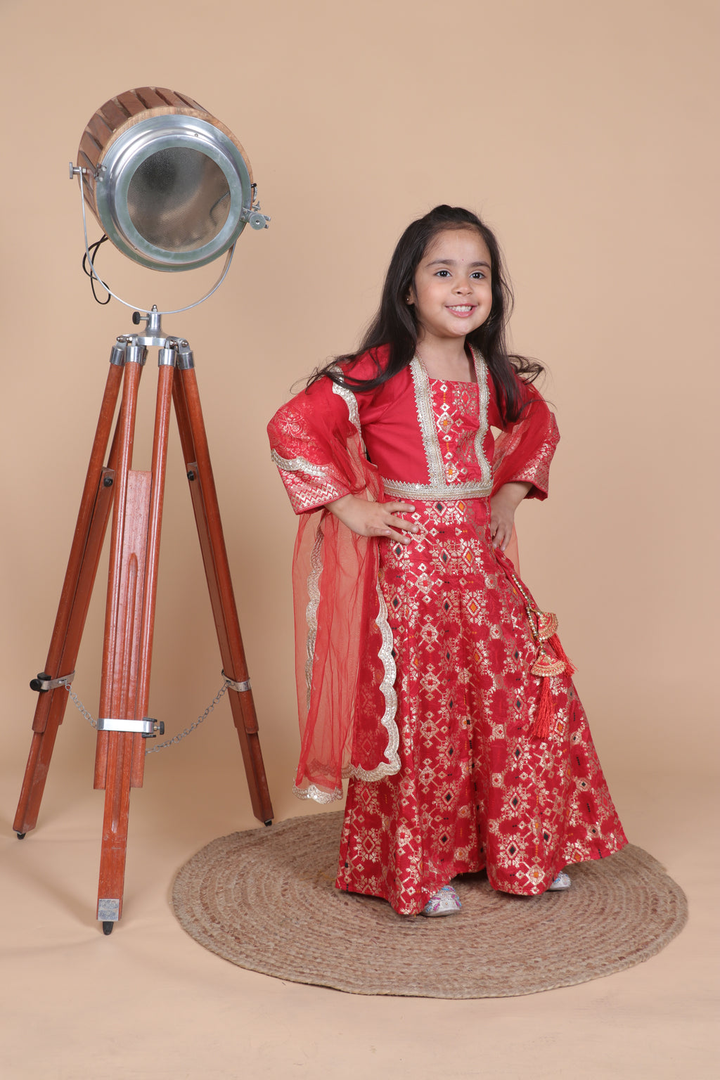 LITTLE MAHARANI BRPCADE LEHENGA