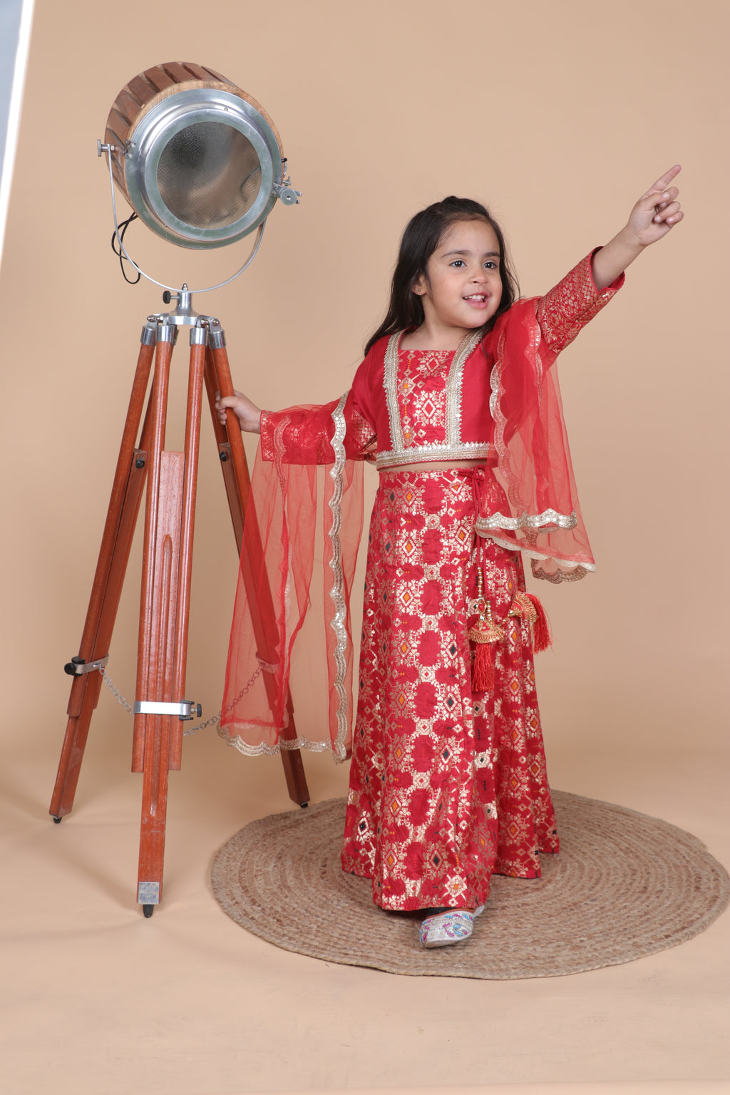 LITTLE MAHARANI BRPCADE LEHENGA