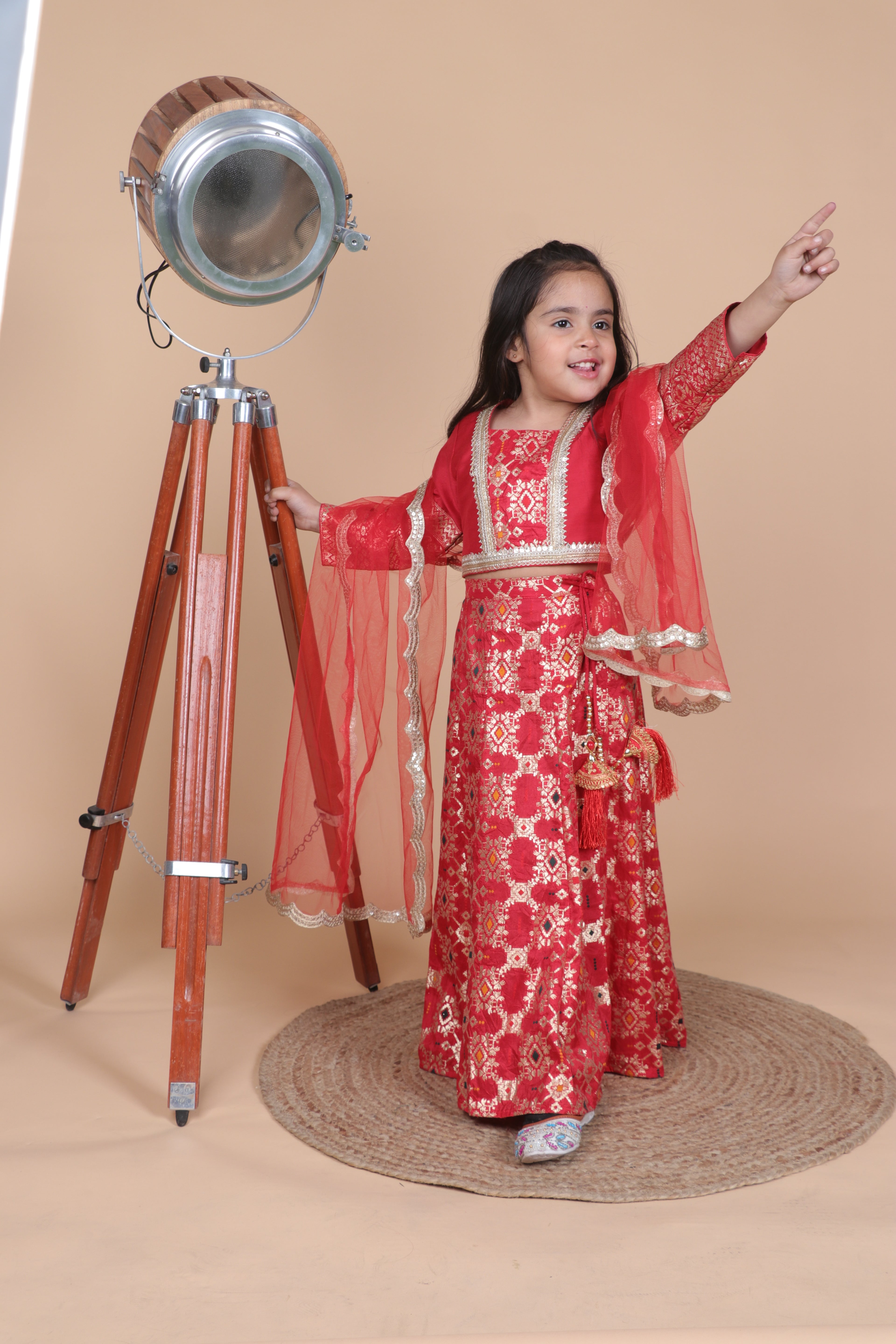 LITTLE MAHARANI BRPCADE LEHENGA