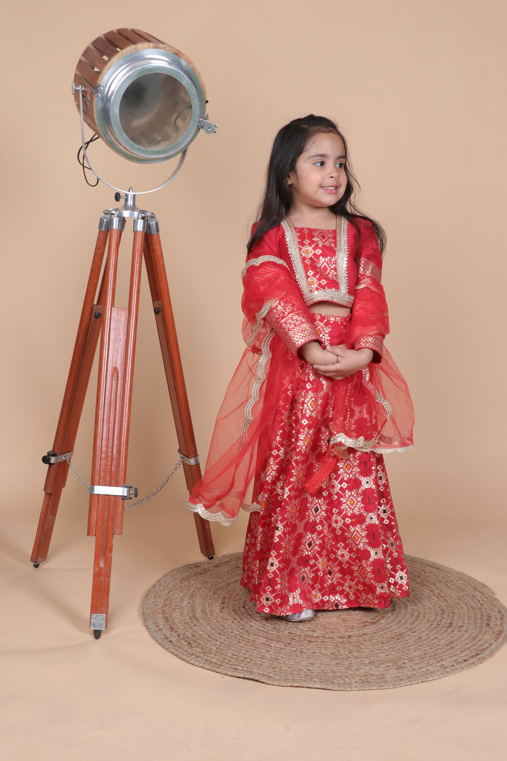 LITTLE MAHARANI BRPCADE LEHENGA
