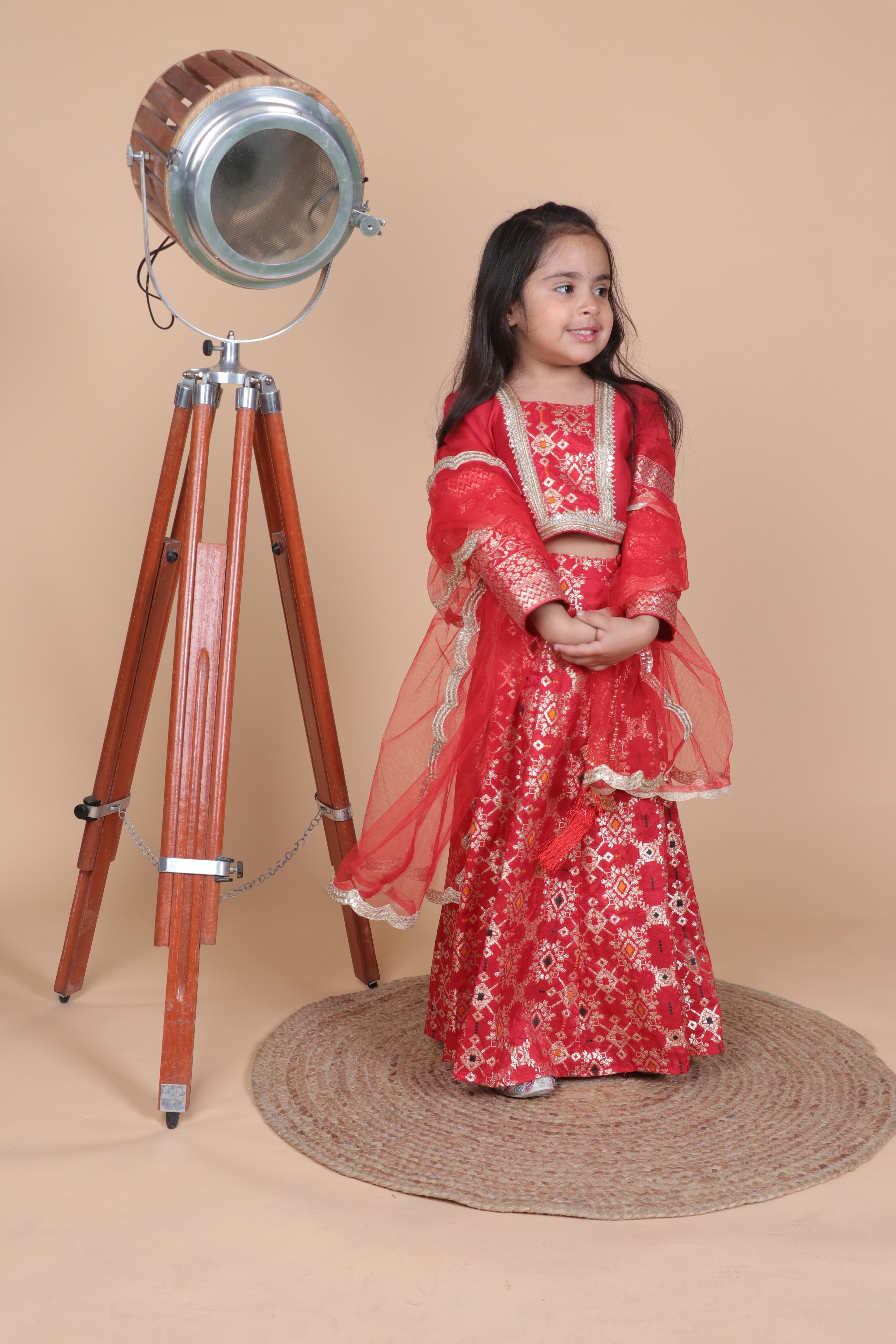 LITTLE MAHARANI BRPCADE LEHENGA