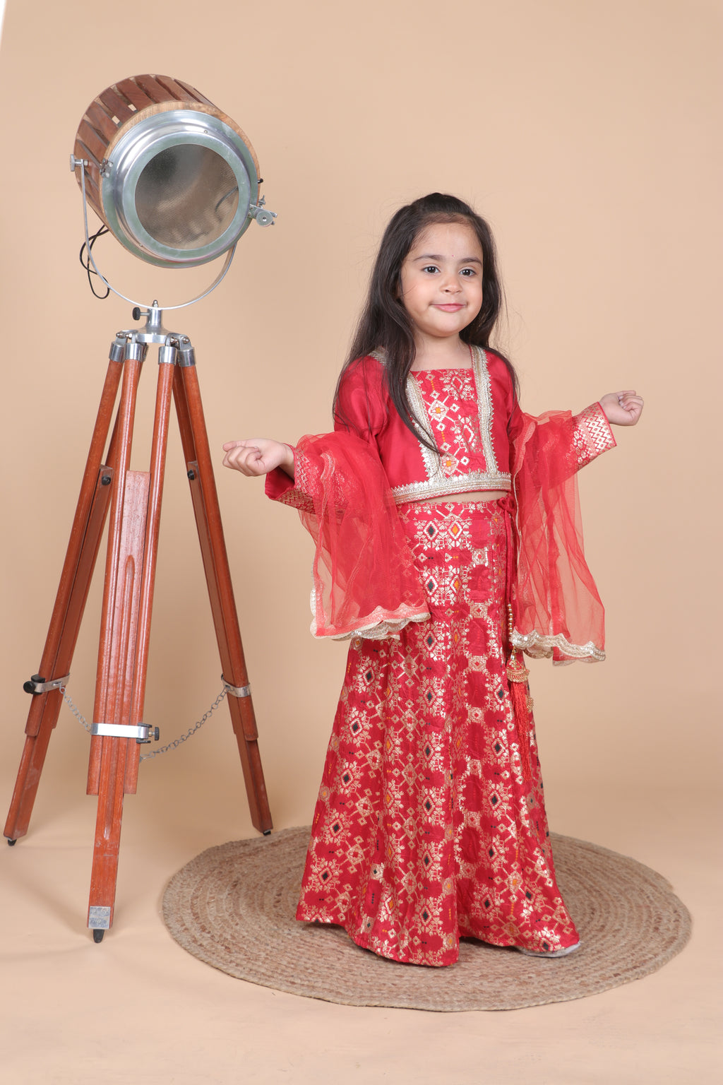 LITTLE MAHARANI BRPCADE LEHENGA