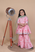 Floral Pink Sharara Set