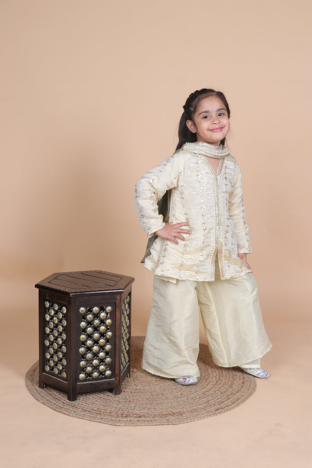 NOORE-E-IVORY PLAZO SET