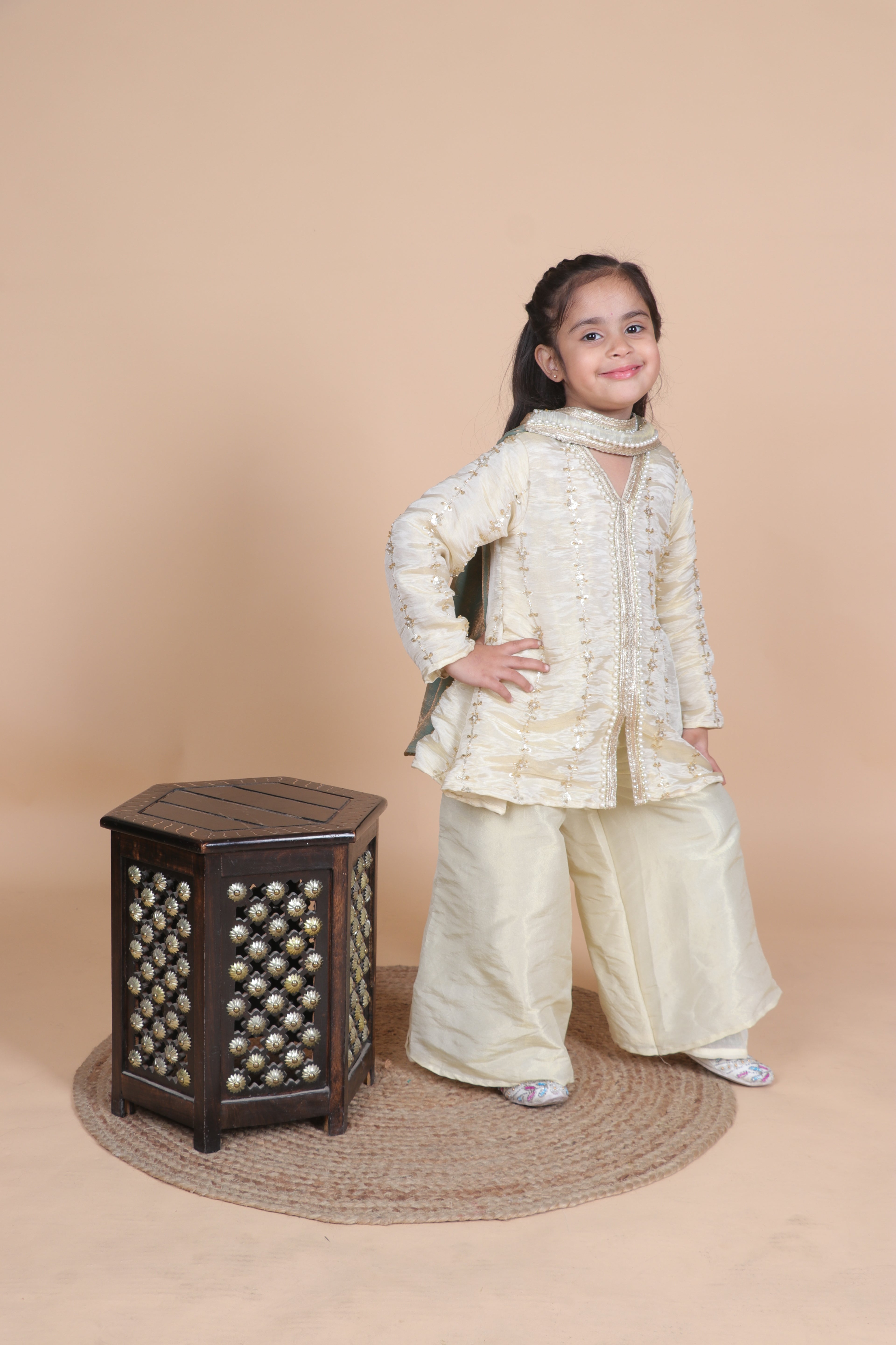 NOORE-E-IVORY PLAZO SET