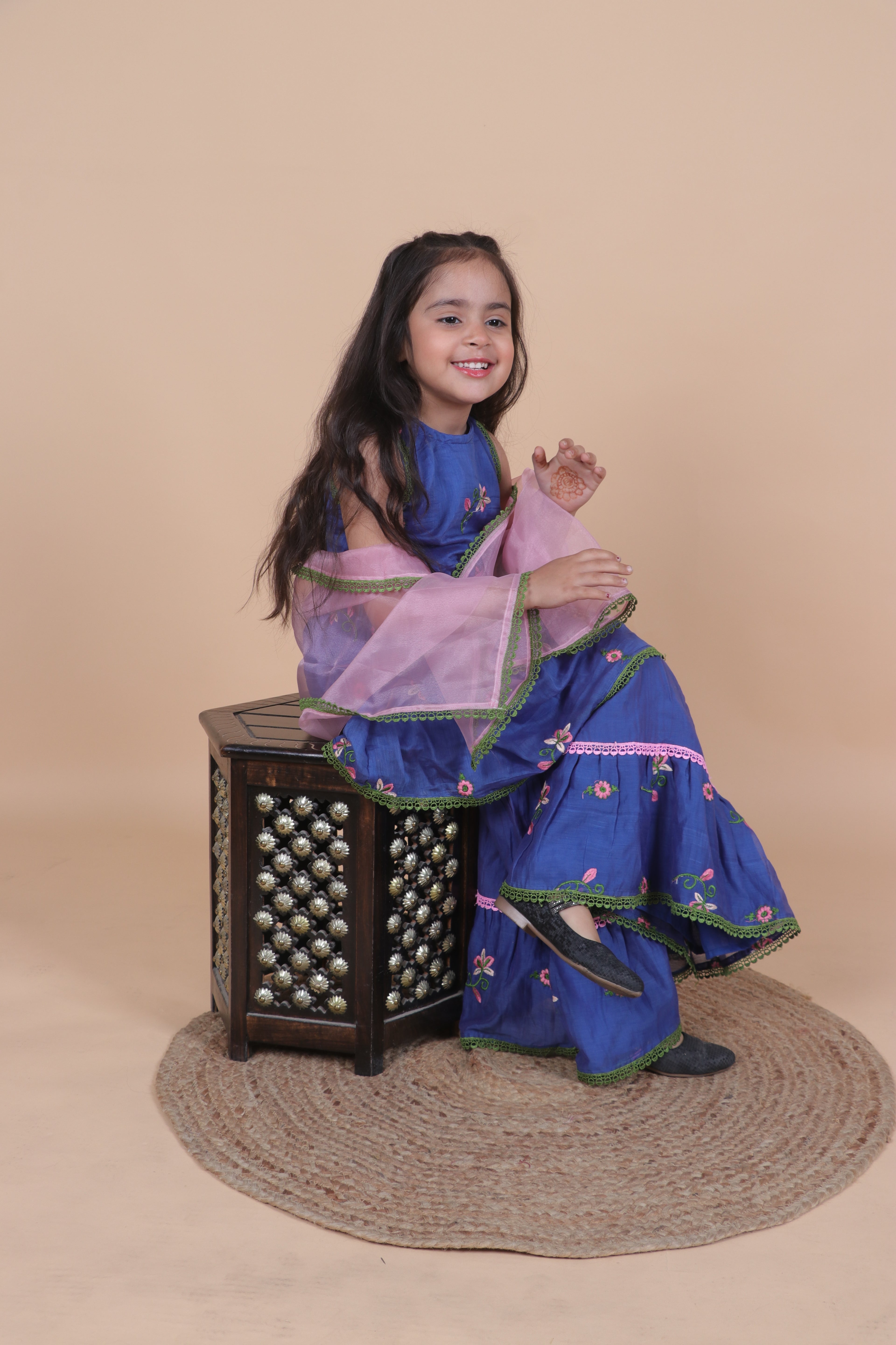 ROYAL ESSENCE EMBROIDRY SHARARA SET