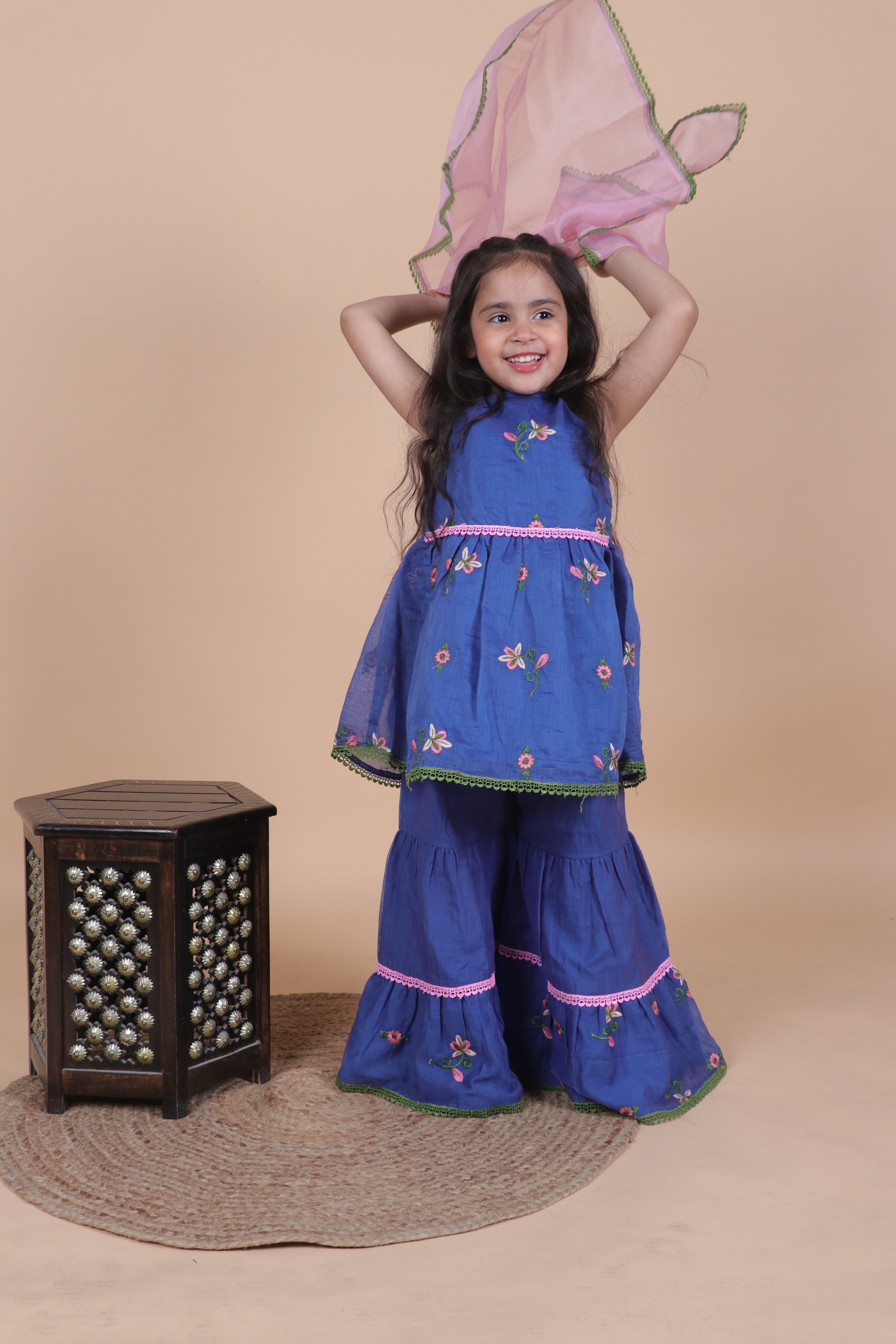 ROYAL ESSENCE EMBROIDRY SHARARA SET