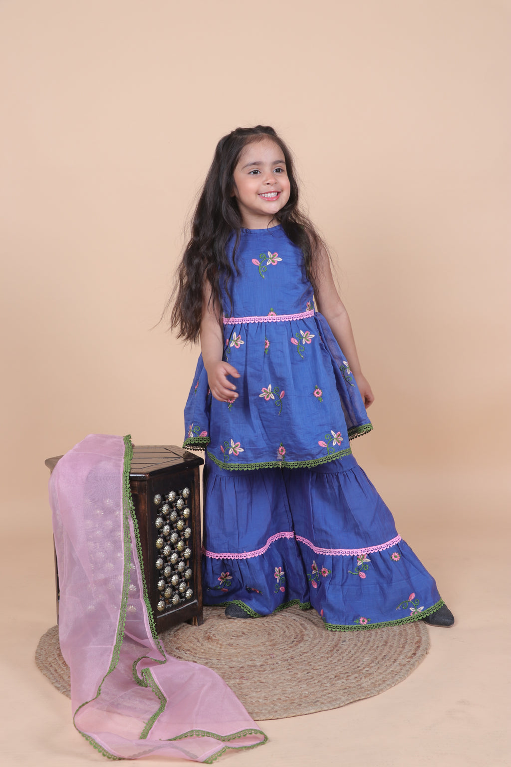 ROYAL ESSENCE EMBROIDRY SHARARA SET