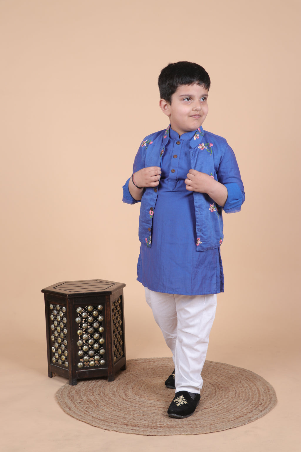 ROYAL ESSENCE EMBROIDRY JACKET STYLE KURTA PYJAMA