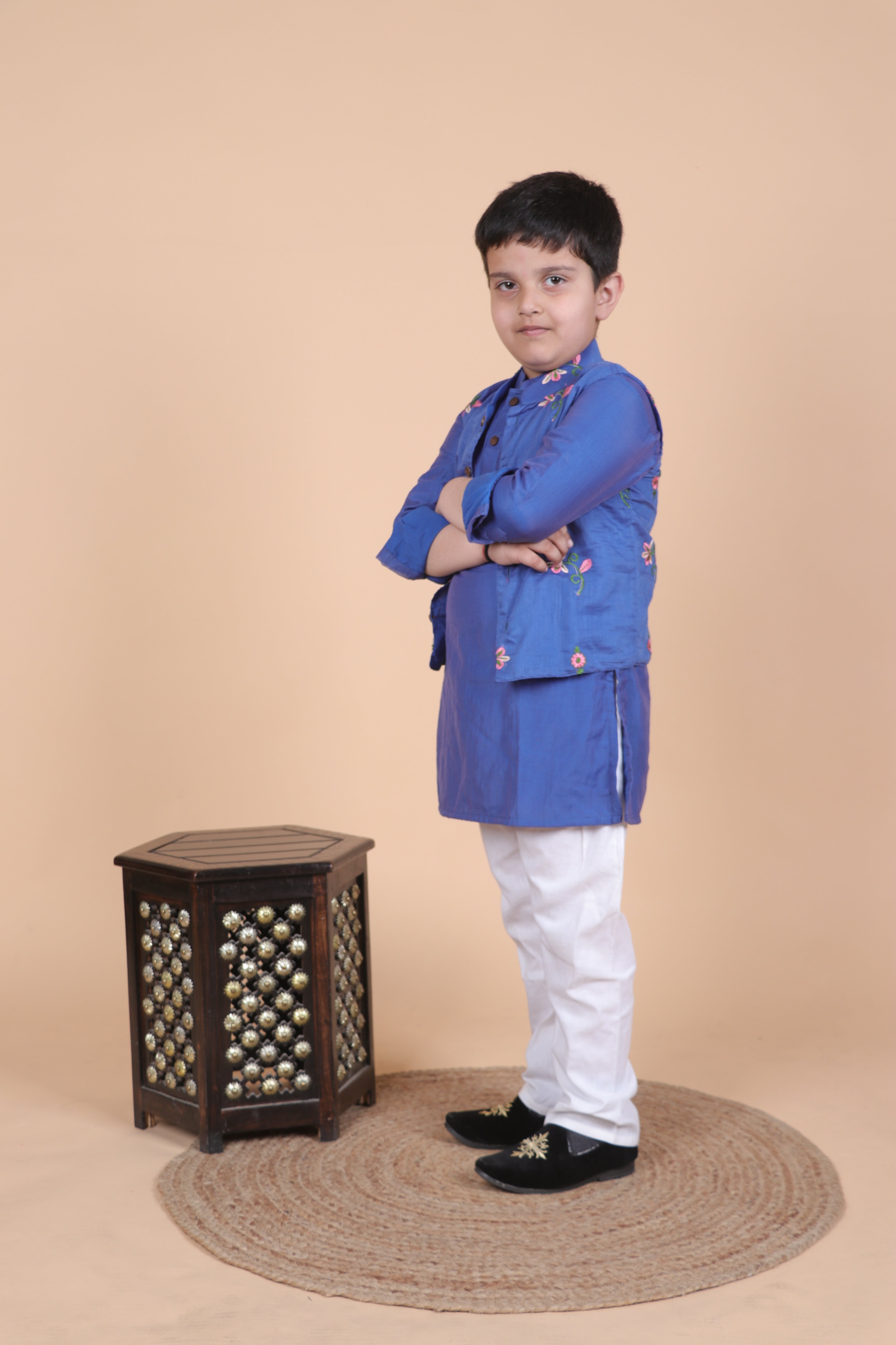 ROYAL ESSENCE EMBROIDRY JACKET STYLE KURTA PYJAMA