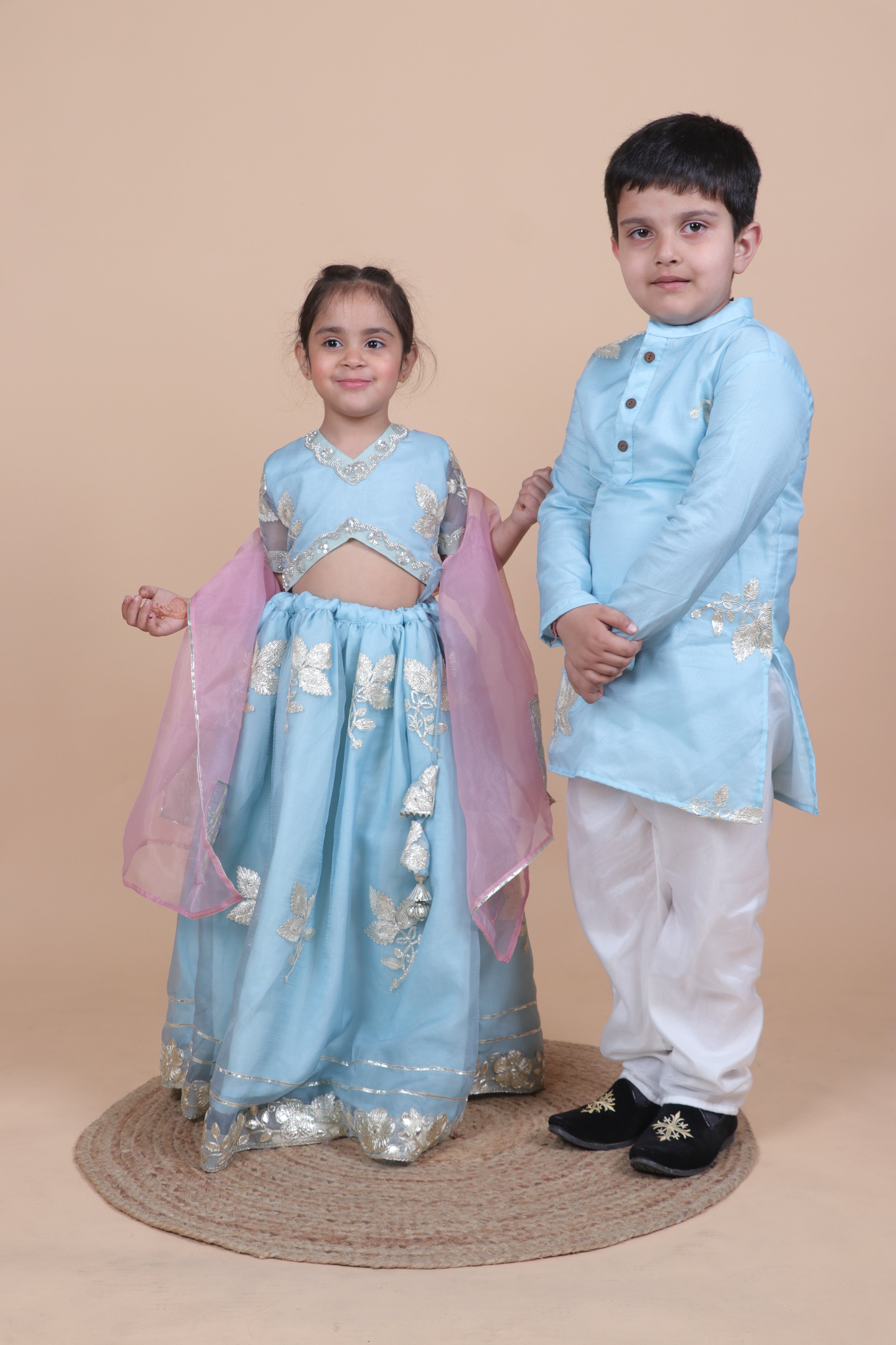 PASTEL GOTTA WORK FESTIVE WEAR KURTA PYJAMA