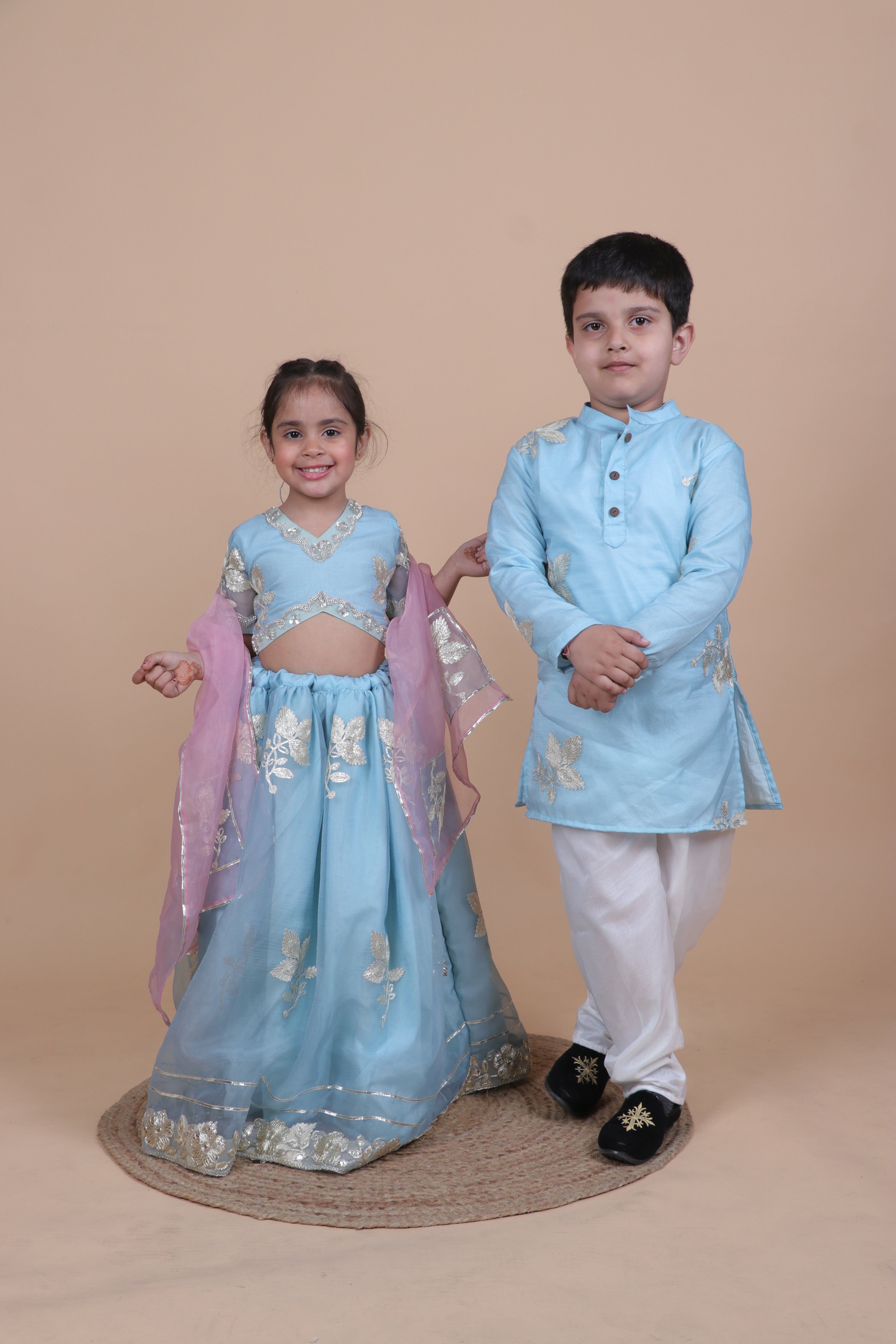 PASTEL GOTTA WORK FESTIVE WEAR KURTA PYJAMA