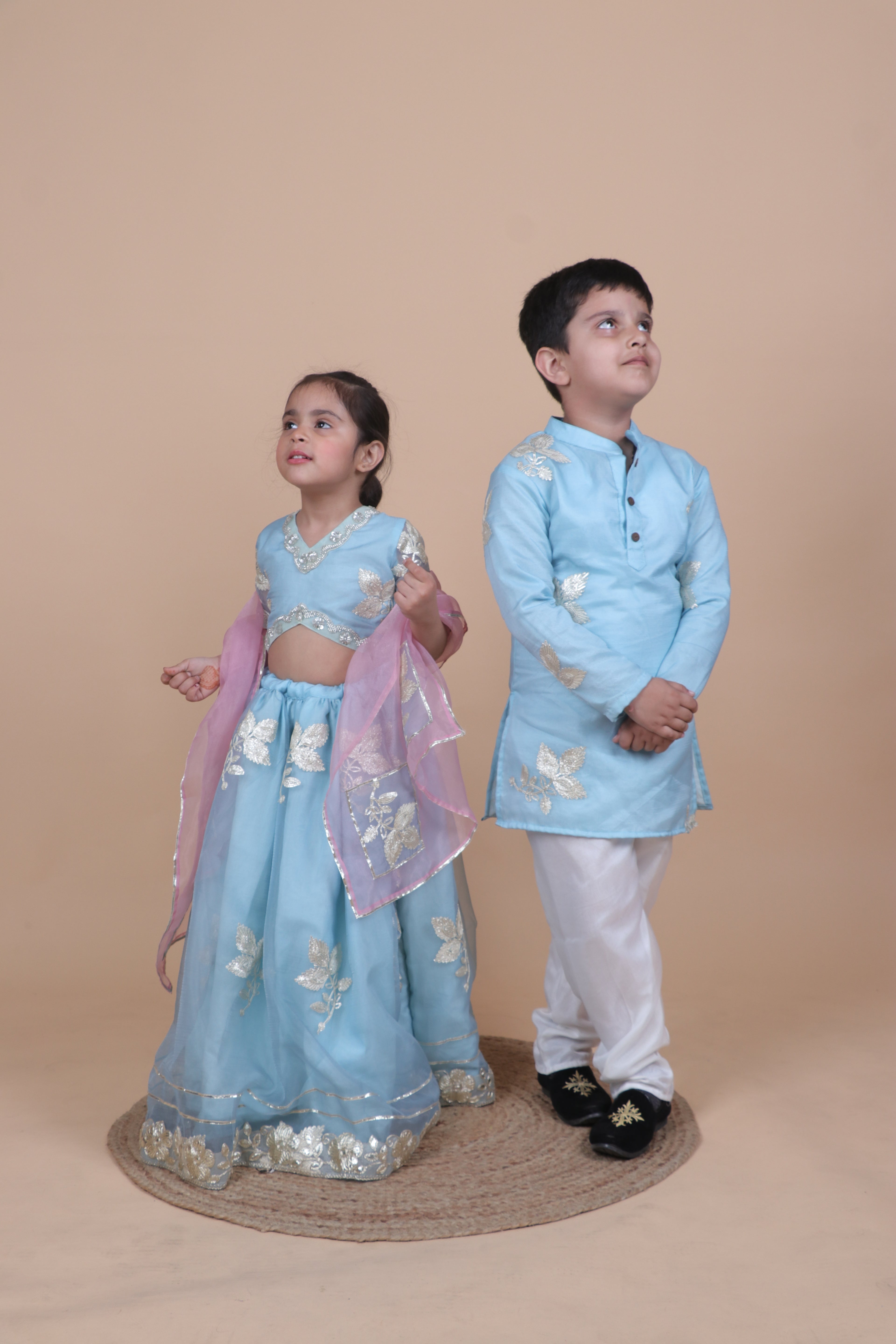 PASTEL GOTTA WORK FESTIVE WEAR KURTA PYJAMA