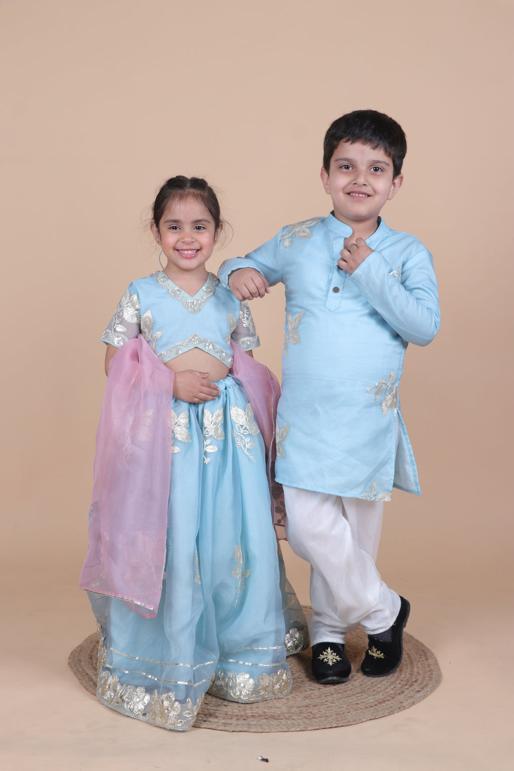 PASTEL GOTTA WORK FESTIVE WEAR KURTA PYJAMA