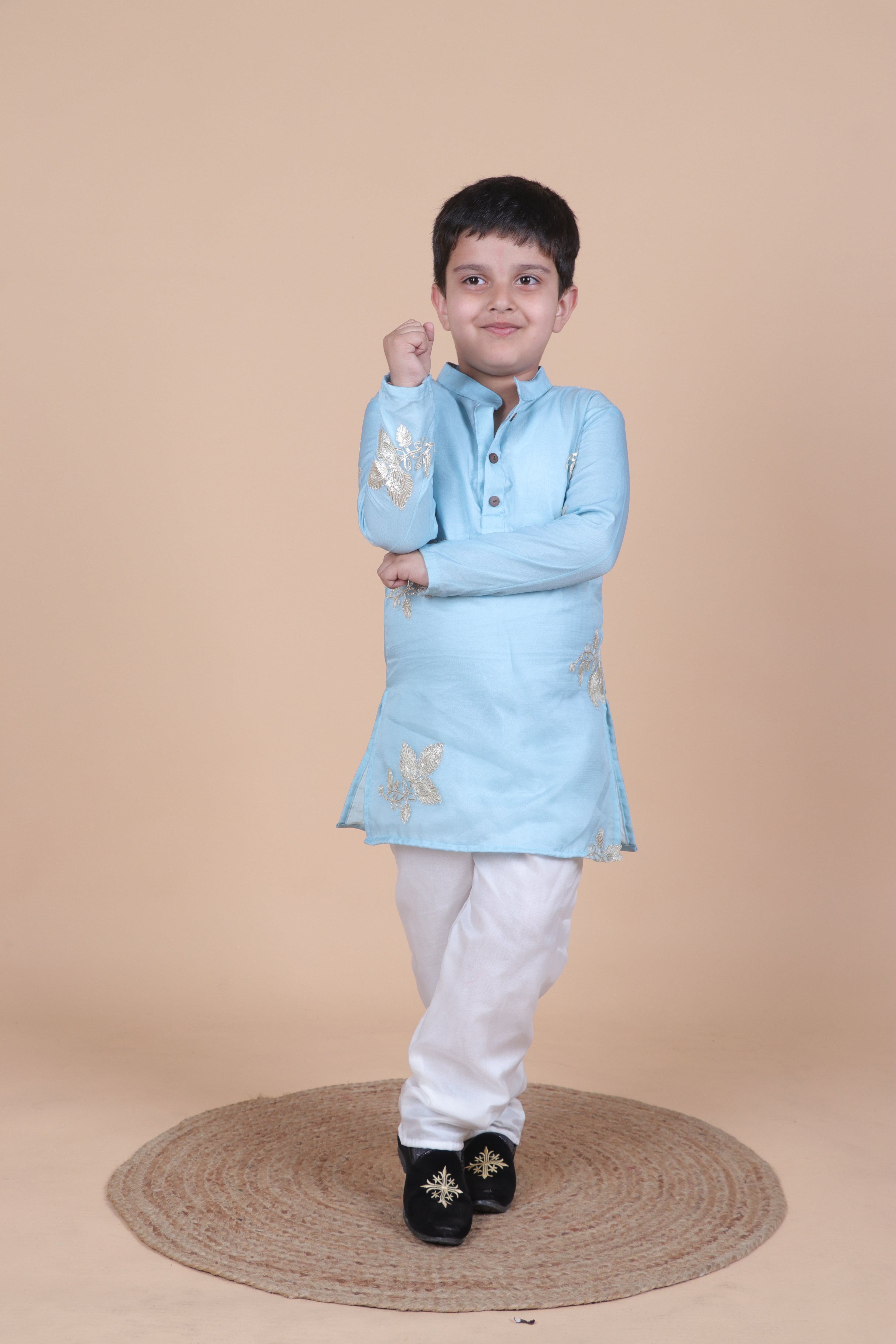 PASTEL GOTTA WORK FESTIVE WEAR KURTA PYJAMA