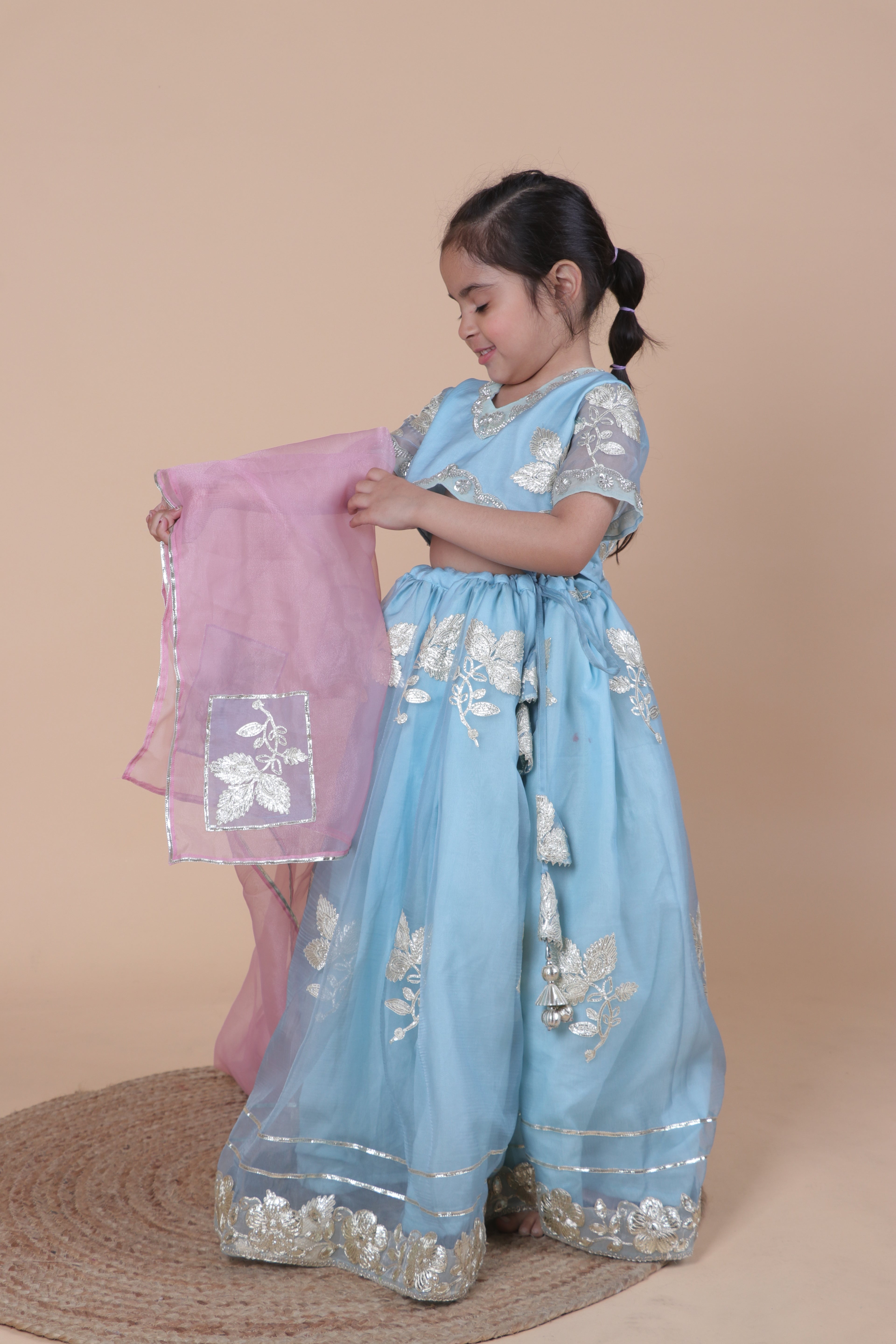 GLAM ROOTS PASTEL ZARI WORK LEHENGA