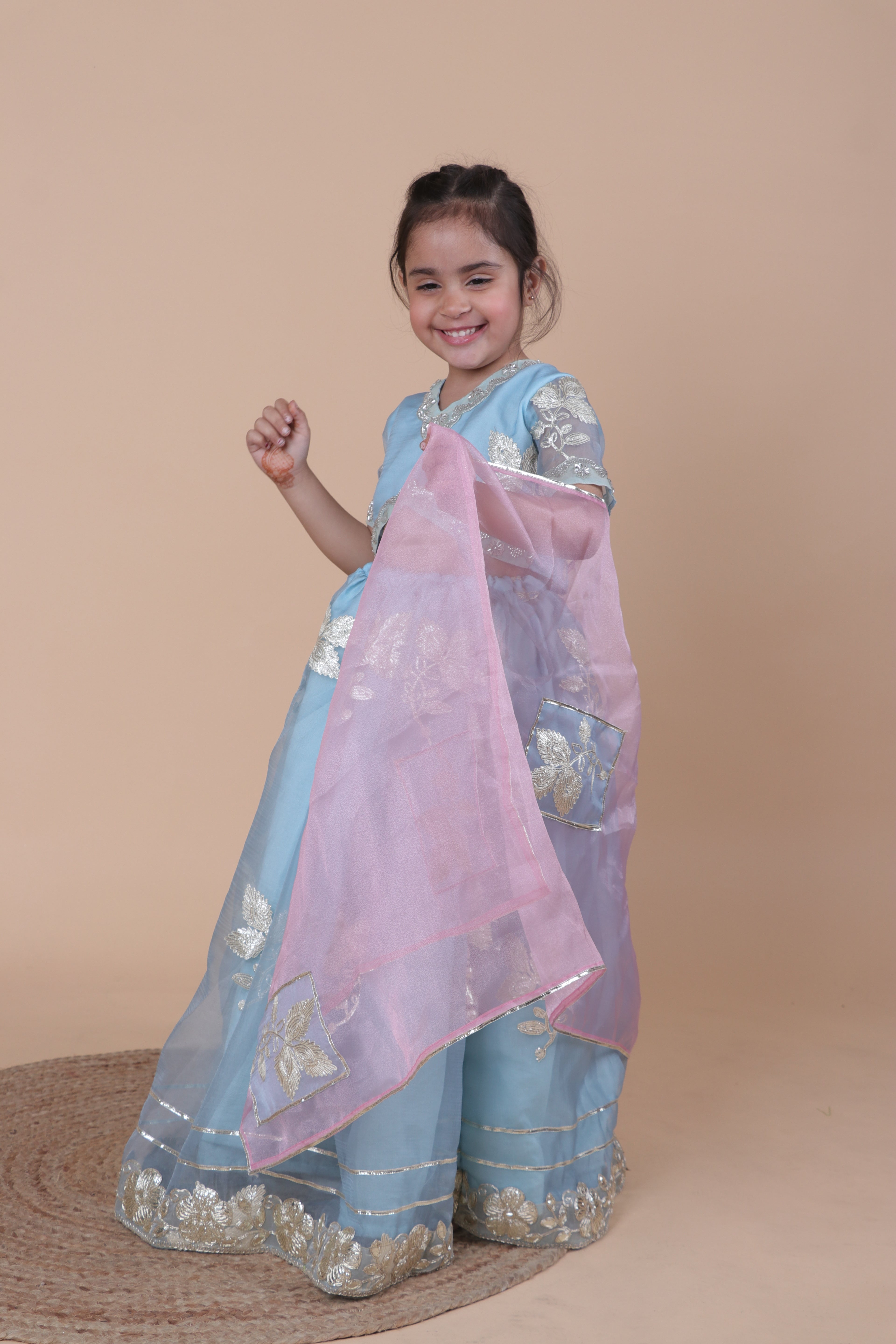 GLAM ROOTS PASTEL ZARI WORK LEHENGA