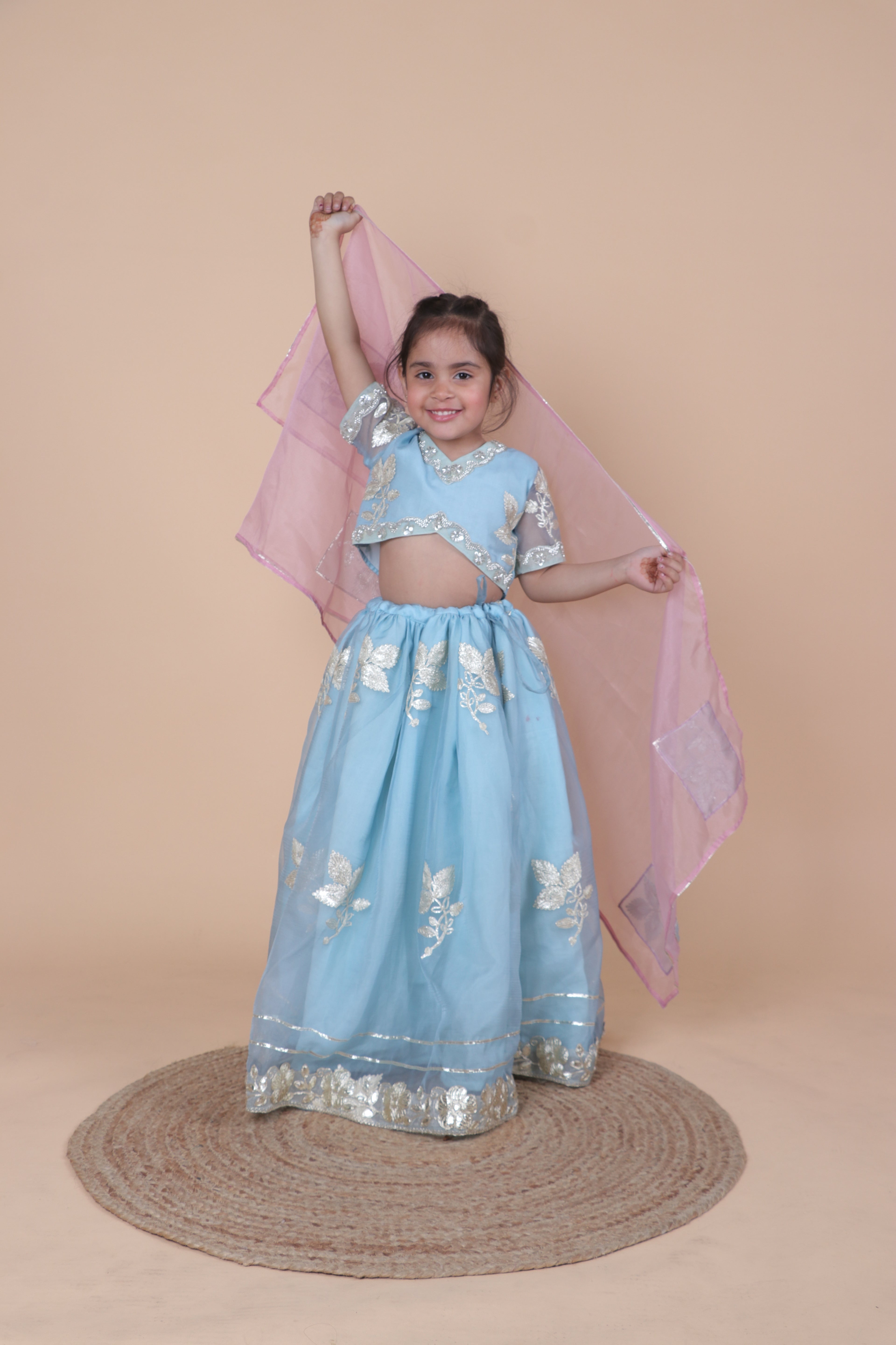 GLAM ROOTS PASTEL ZARI WORK LEHENGA
