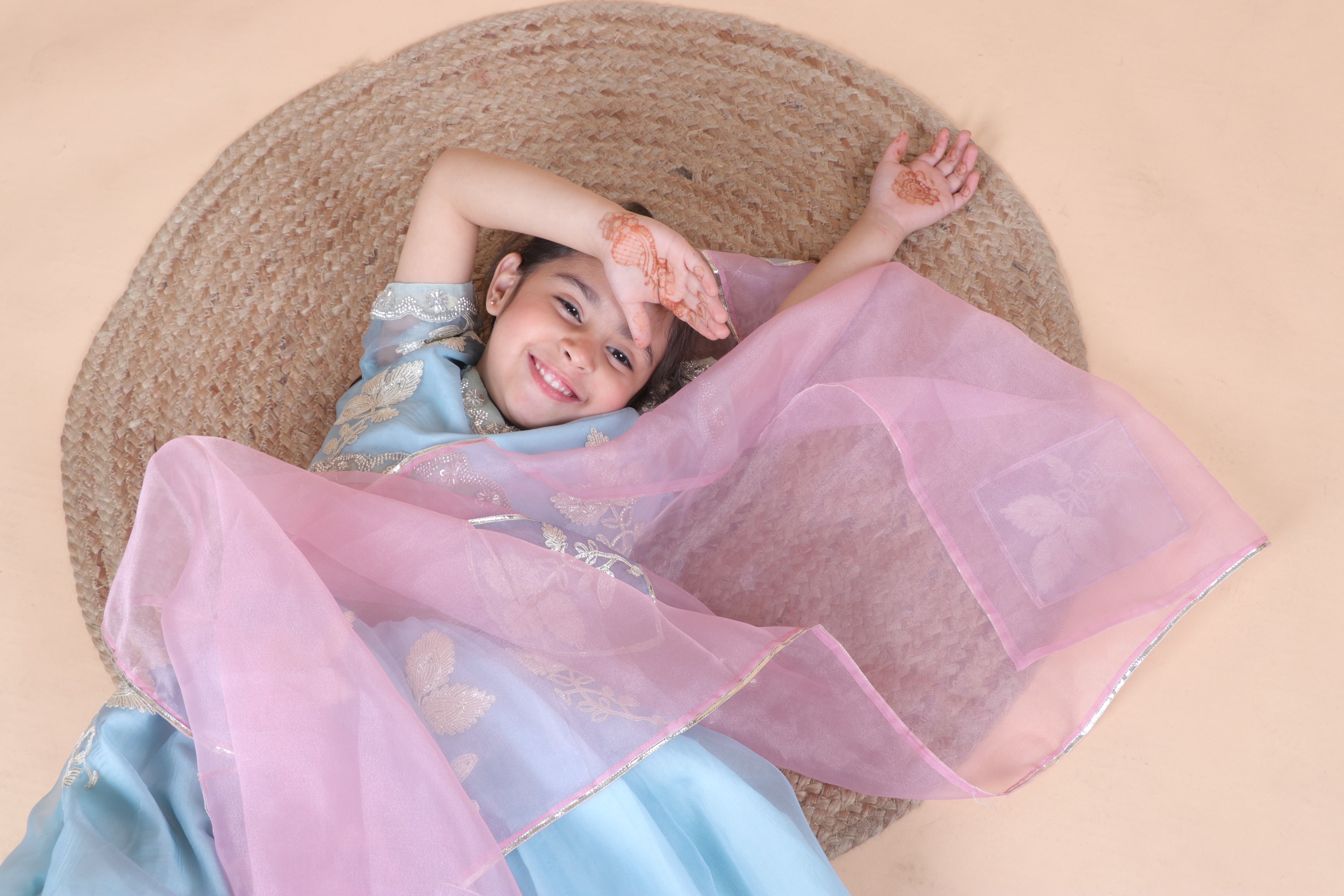 GLAM ROOTS PASTEL ZARI WORK LEHENGA