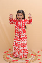 Red Ikkat Twirly Ethnic