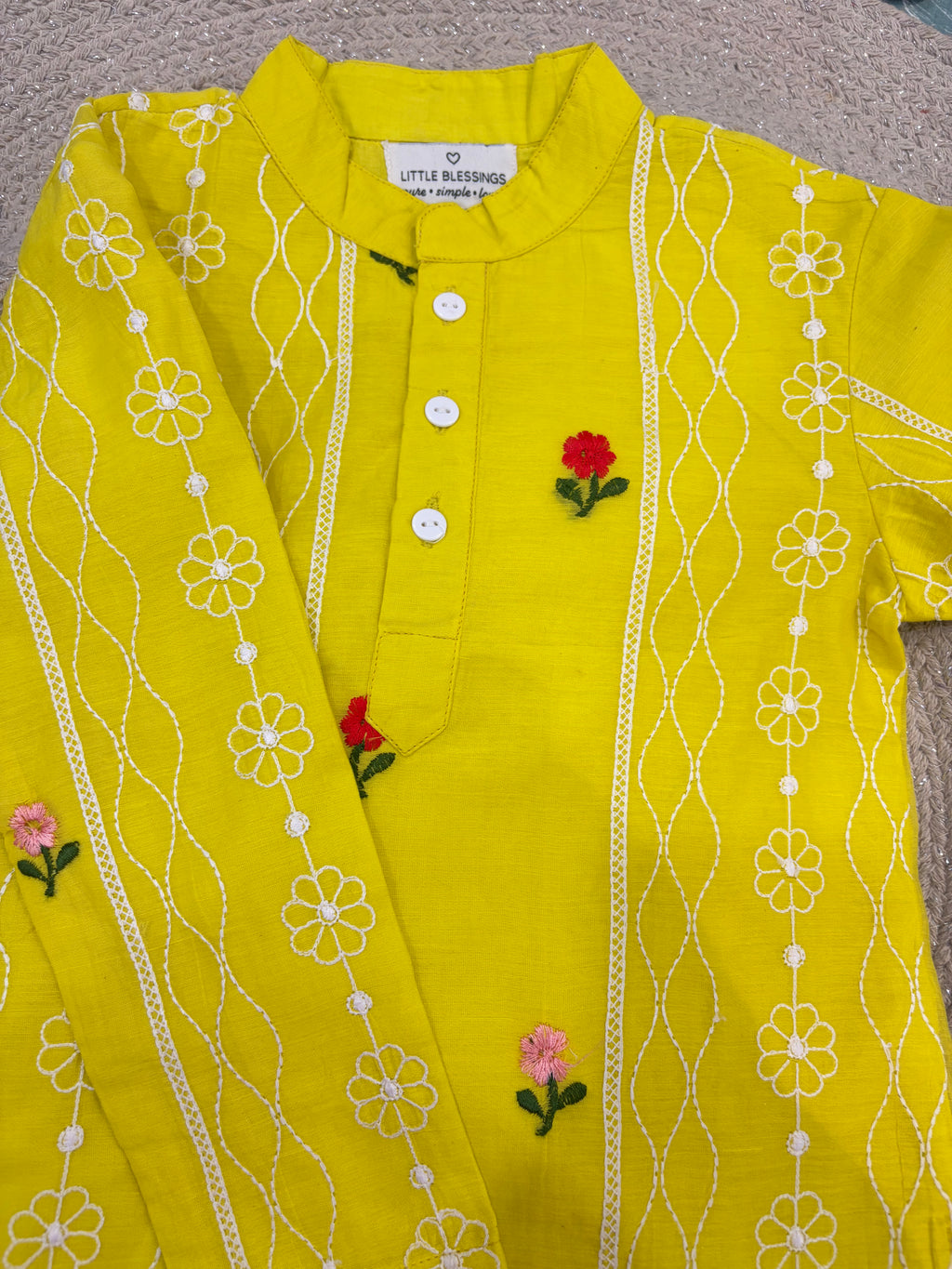 Lemon Bloom Kurta Set