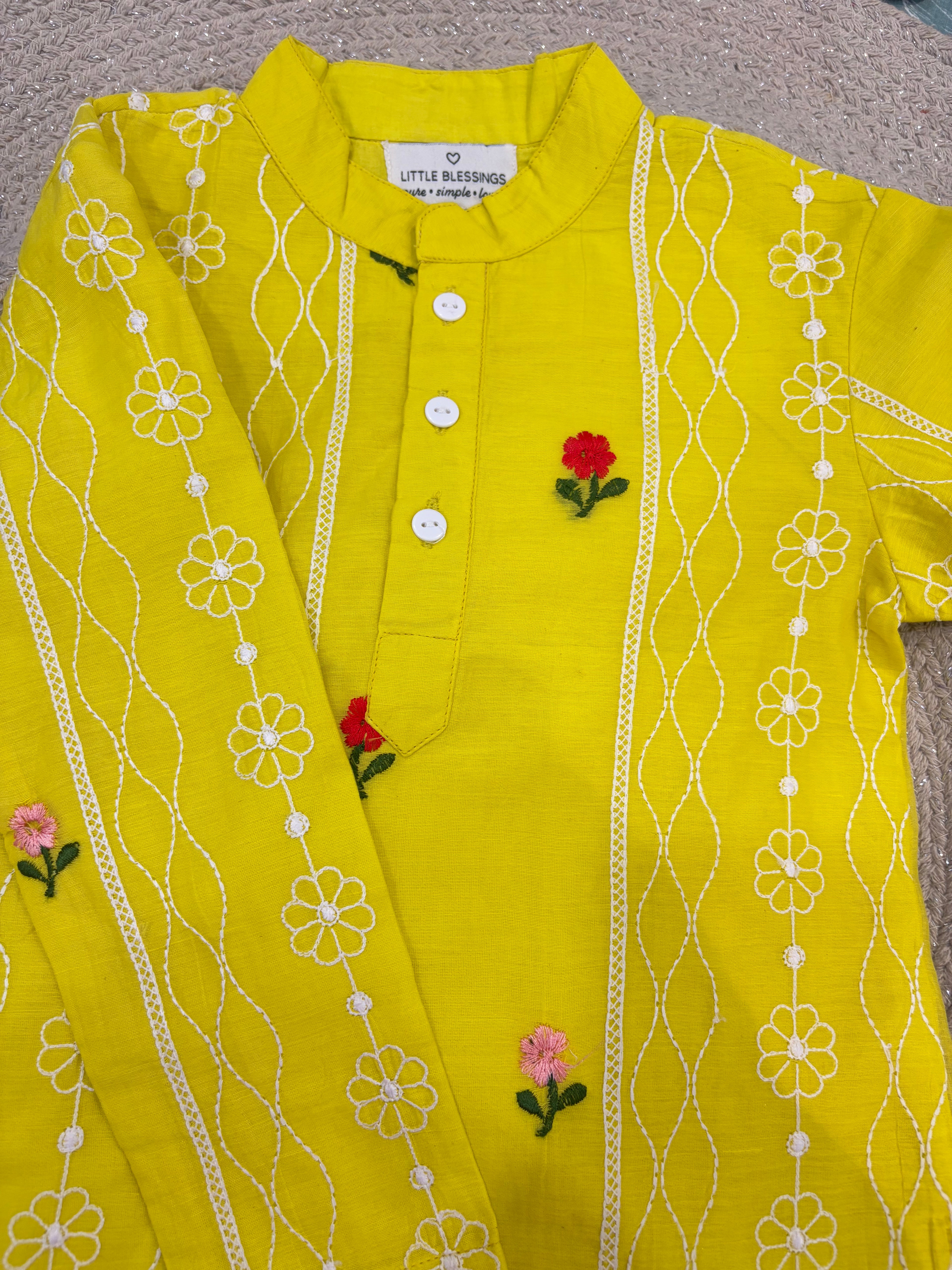 Lemon Bloom Kurta Set