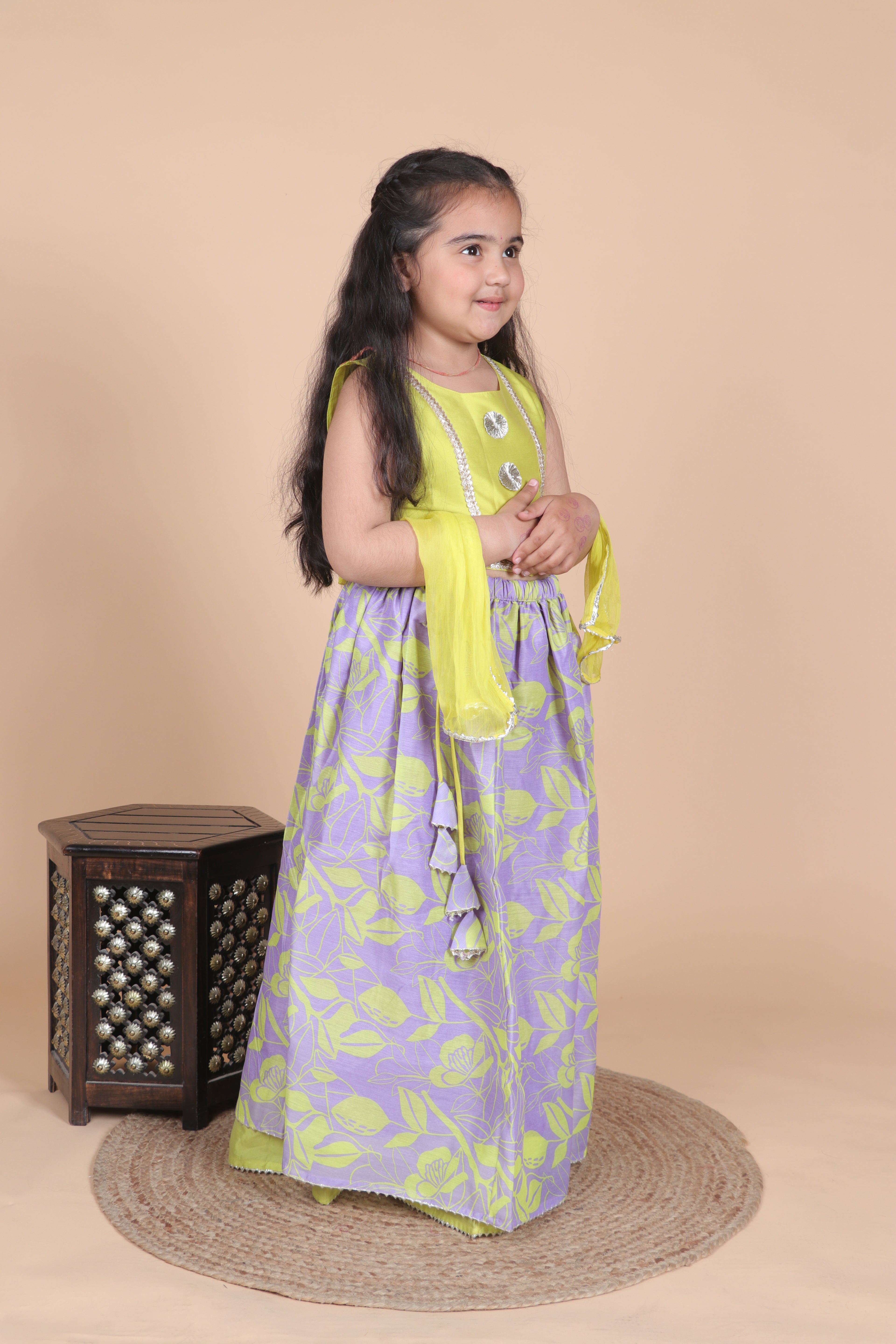SUNSHINE AND LILAC LEHENGA SET
