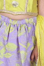 SUNSHINE AND LILAC LEHENGA SET