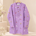 Lilac Bloom Kurta Set