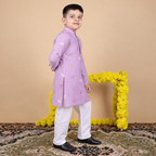 Lilac Bloom Kurta Set