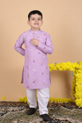 Lilac Bloom Kurta Set