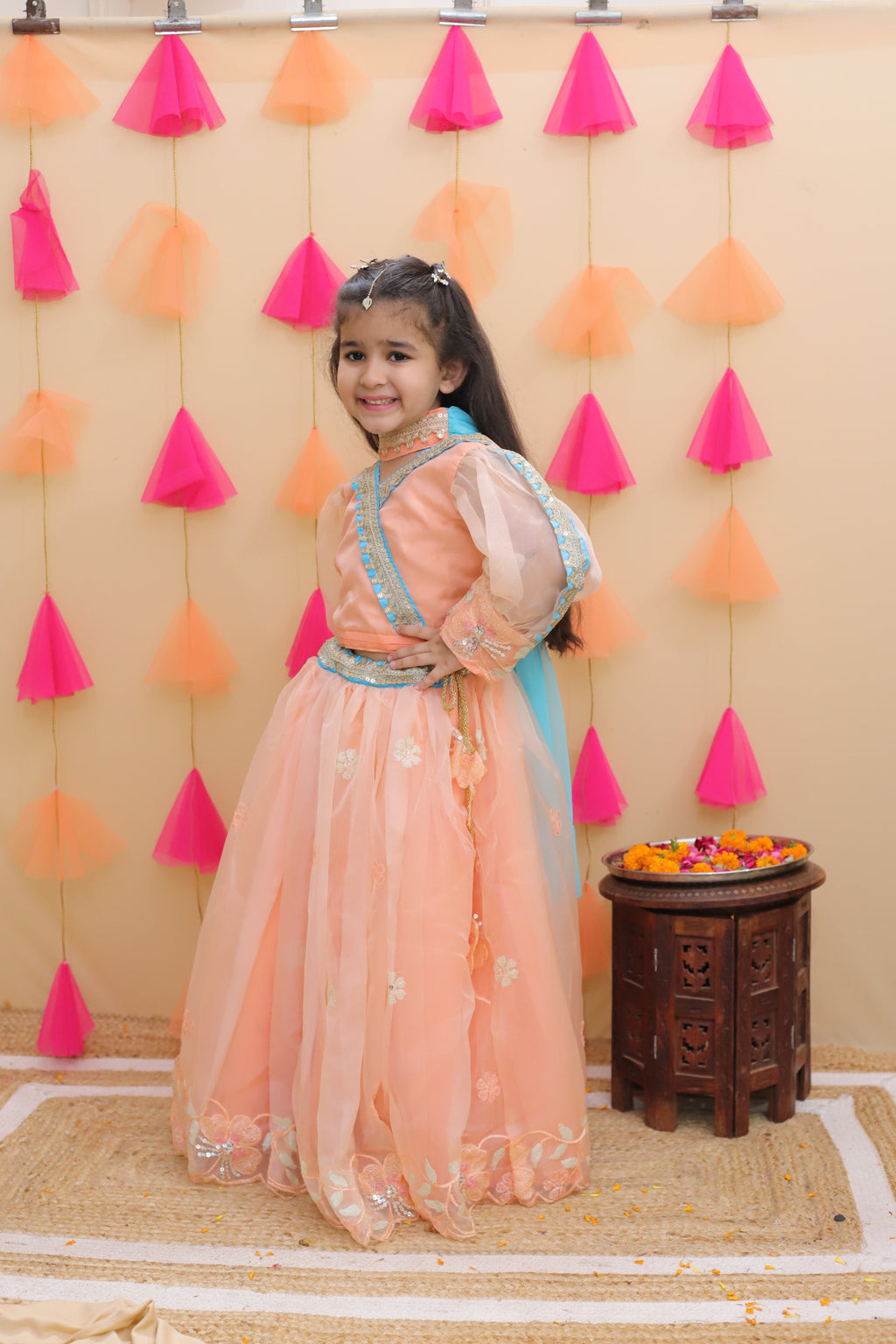 Peach Blossom Grace Lehenga