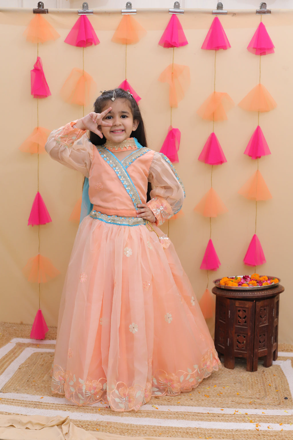 Peach Blossom Grace Lehenga